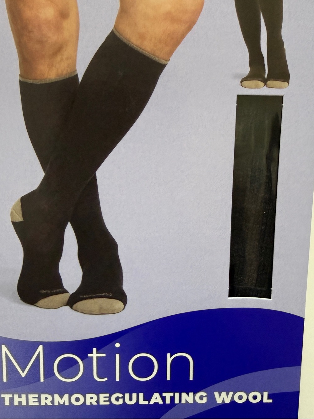 Sigvaris Thermoregulating Wool Knee-High Socks - Black Size MM 20-30mmHg